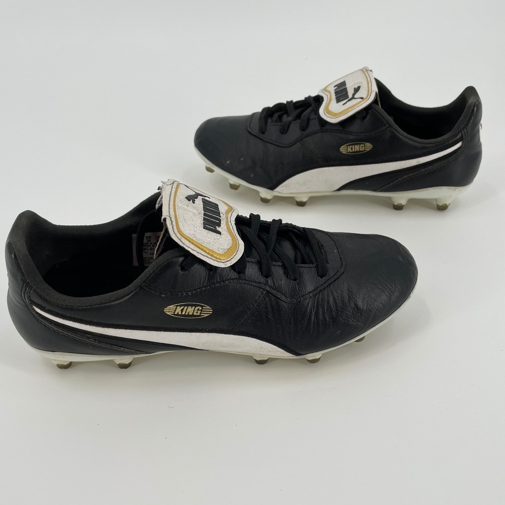 Puma King Top FG Leather Soccer Cleats Black Mens 6 Womens 7.5 Flawed - Picture 4 of 9